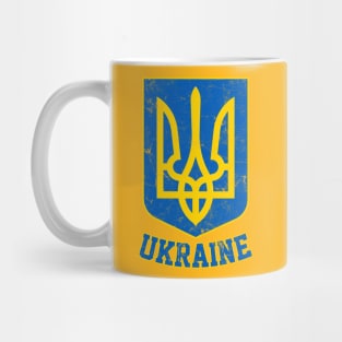 Ukraine // Vintage Faded Style Flag Design Mug